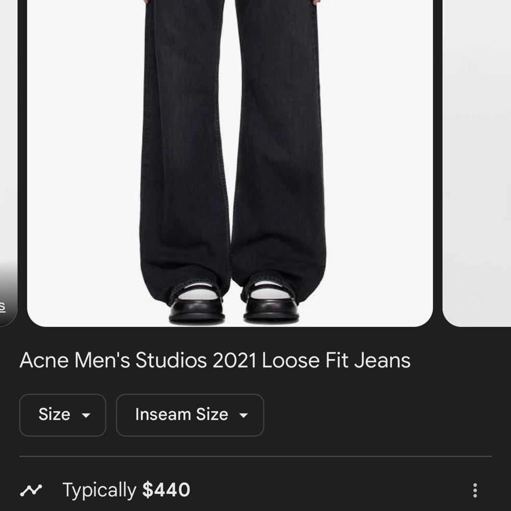 Acne Men's Black Relaxed Jeans